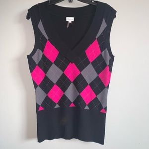 Vintage Dynamite Argyle Pattern Sweater Vest